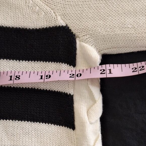 Joie Sweater Women's Small Striped Mock Neck Bohemian BohoChic Retro Minimalist - Picture 5 of 7